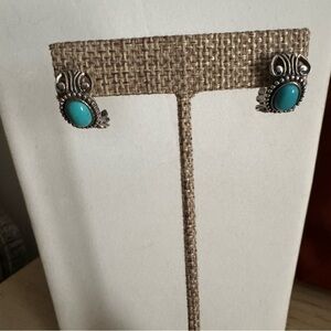 Vintage Avon Sterling Silver 925 Turquoise post Earrings